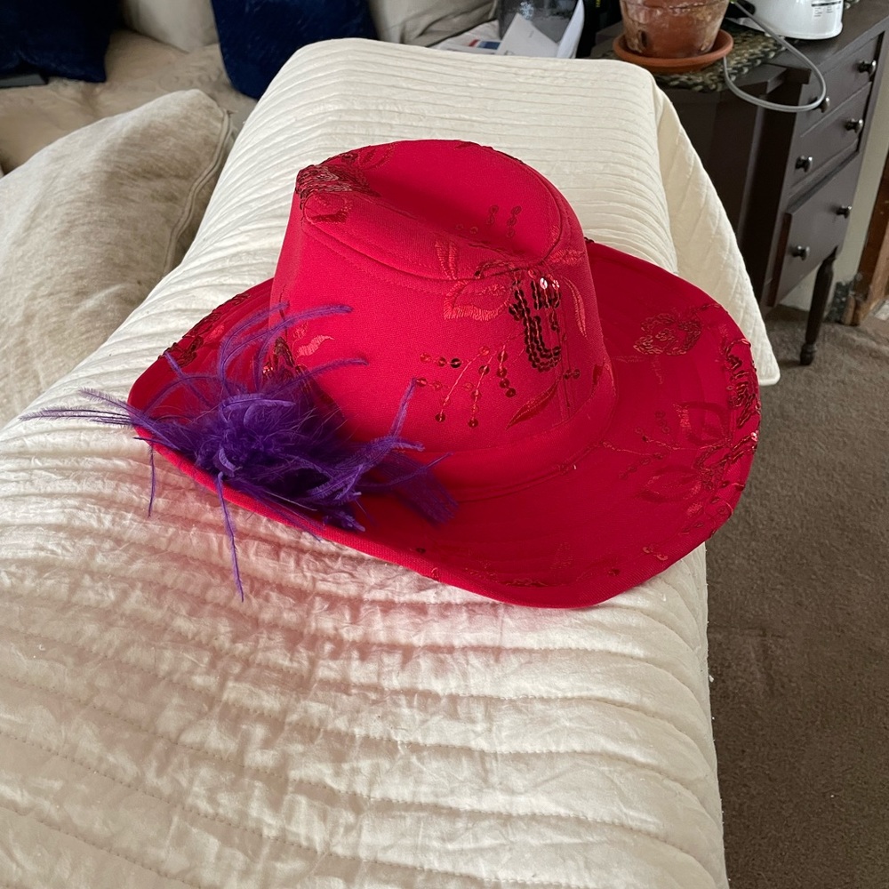 Red cowboy hat